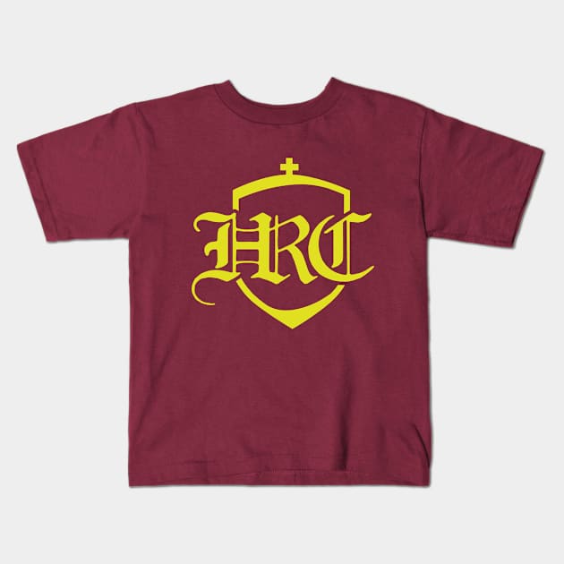 HRC Shield Gold Kids T-Shirt by HRCatholic